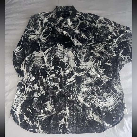 Bugatchi long sleeve shirt Shaped Fit NWT - Men's  XL GS3593L65S  Abstract $250 - Picture 9 of 9